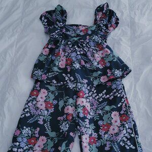 Janie and Jack Navy Floral 2-Piece Outfit 8